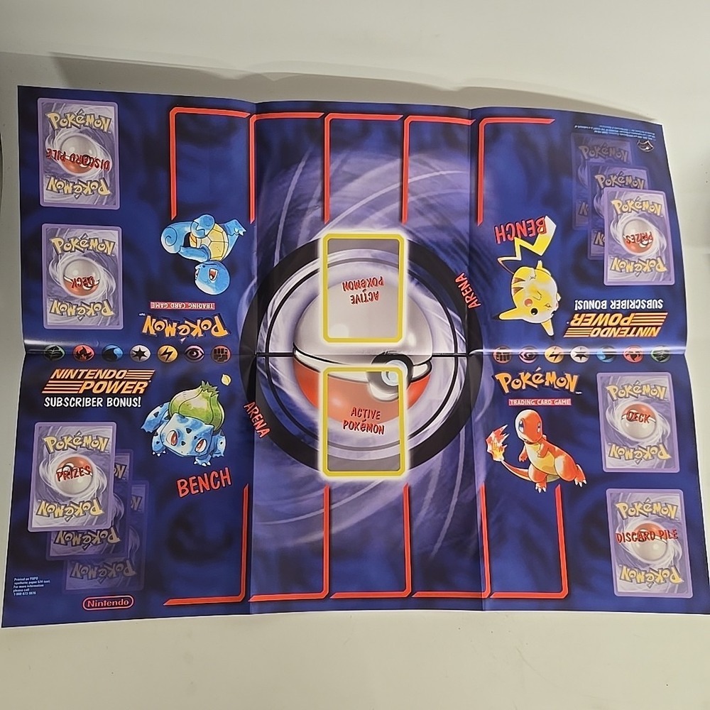 Vintage 1999 Nintendo Power Subscriber Bonus Pokemon Trading‎ Card Game Playmat